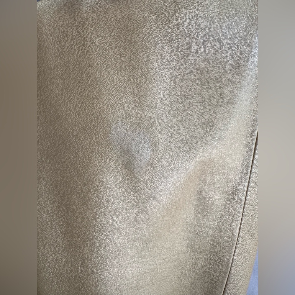 Bebe Genuine Leather Mid-rise Pants in Pearl Beige - Vintage Y2K - Picture 7 of 7